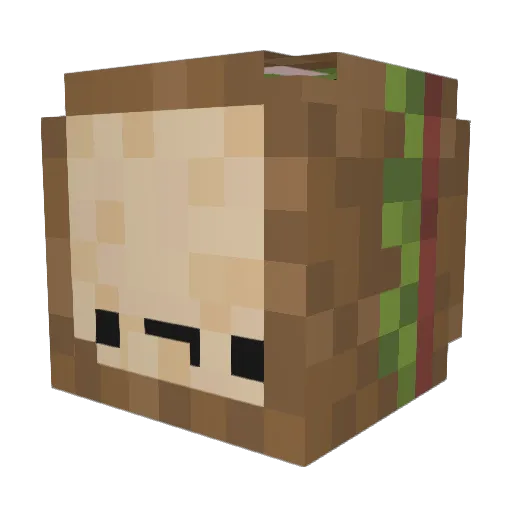 MeiMK Minecraft avatar head, 3D render