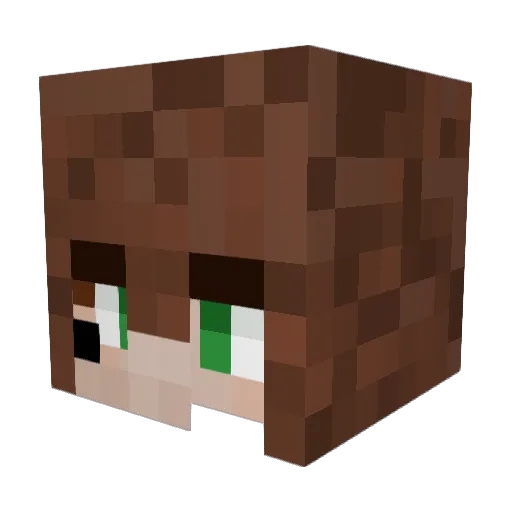 MeiMaiMei Minecraft avatar head, 3D render