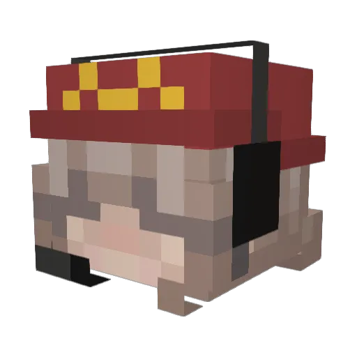 MeiMarz Minecraft avatar head, 3D render