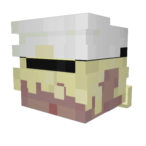 MeiMatsuge Minecraft avatar head, 3D render