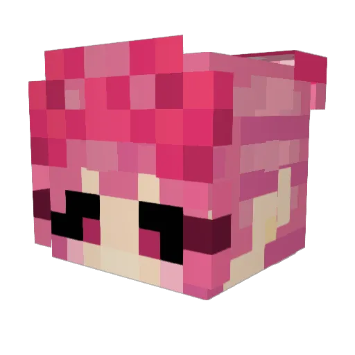 MeiMei77 Minecraft avatar head, 3D render