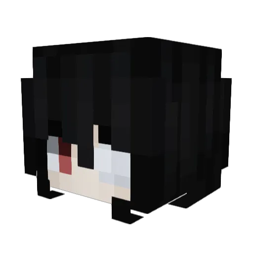 MeiMisaki Minecraft avatar head, 3D render