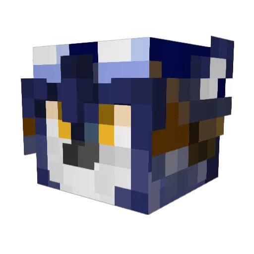 MeiOokami Minecraft avatar head, 3D render