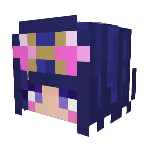 MeiRainyDay Minecraft avatar head, 3D render