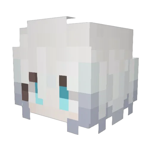 MeiShiXMilk Minecraft avatar head, 3D render