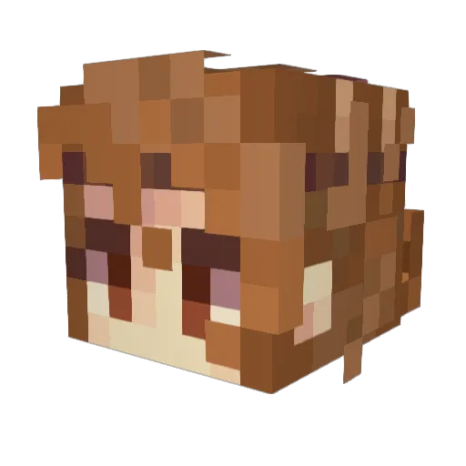 MeiThistle Minecraft avatar head, 3D render
