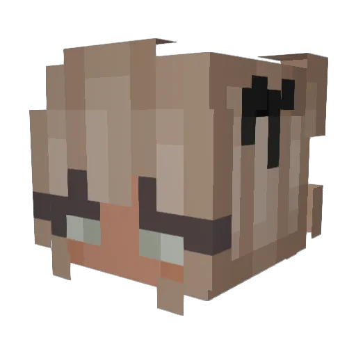 Mei_Terumi Minecraft avatar head, 3D render