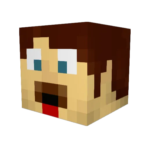 Meiacanthus Minecraft avatar head, 3D render