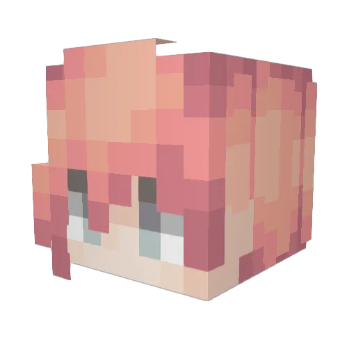 Meichy Minecraft avatar head, 3D render