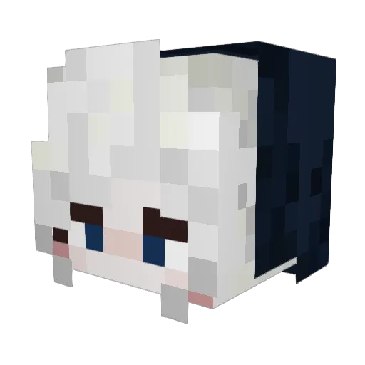 Meicte Minecraft avatar head, 3D render
