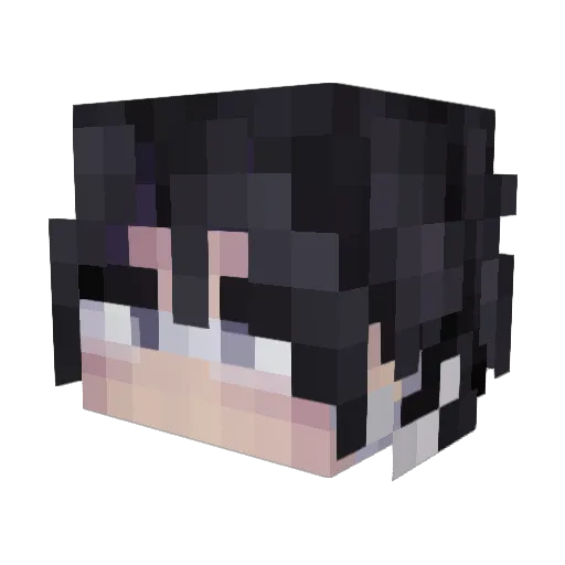Meidisin Minecraft avatar head, 3D render