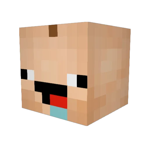 Meidra Minecraft avatar head, 3D render