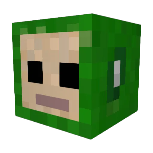 MeidyShashu_TF Minecraft avatar head, 3D render