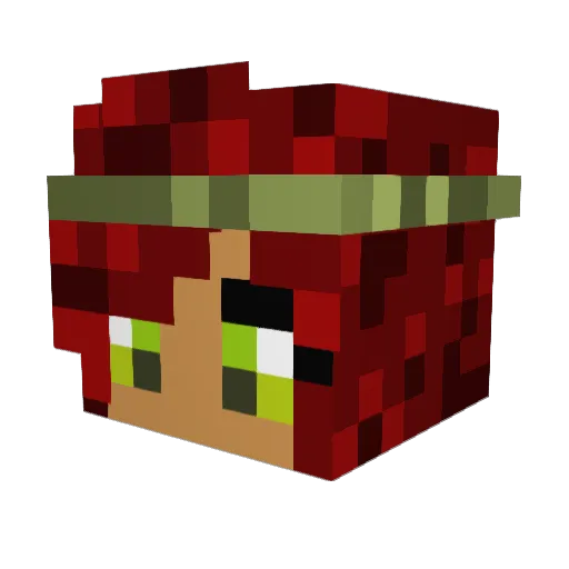 Meifft Minecraft avatar head, 3D render