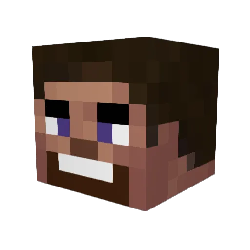 Meiguinho Minecraft avatar head, 3D render
