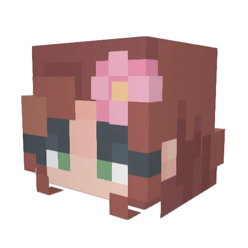 Meihams Minecraft avatar head, 3D render