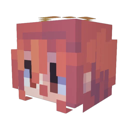 MeiiissA Minecraft avatar head, 3D render