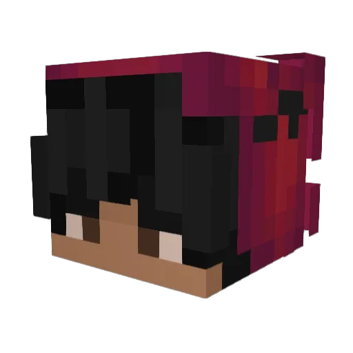 Meijuuuh Minecraft avatar head, 3D render