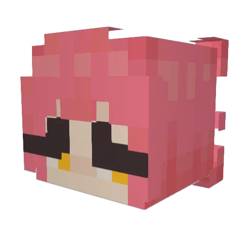 MeikamiYT Minecraft avatar head, 3D render