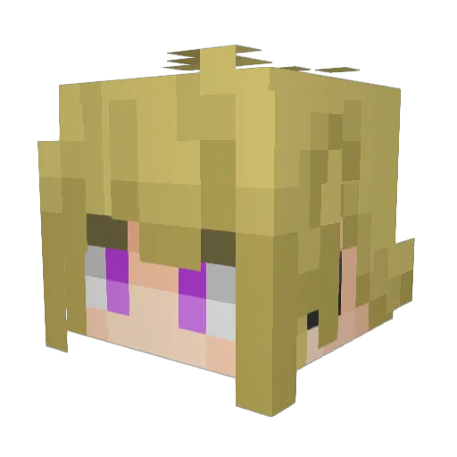 MeikoFish Minecraft avatar head, 3D render
