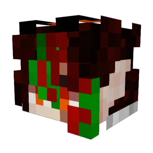 MeikoMei Minecraft avatar head, 3D render