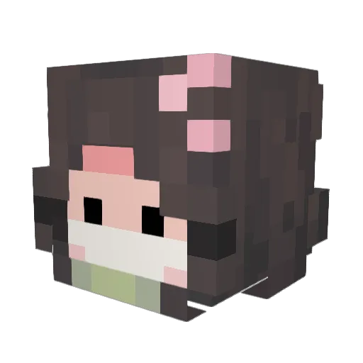 Meikss Minecraft avatar head, 3D render