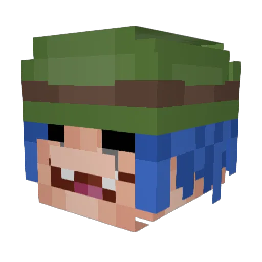MeikuLand Minecraft avatar head, 3D render