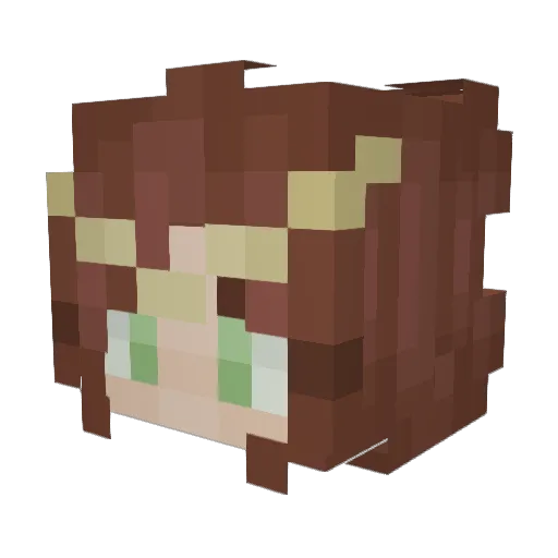 Meikyl Minecraft avatar head, 3D render