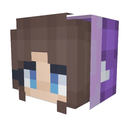 MeilanOrchidee Minecraft avatar head, 3D render