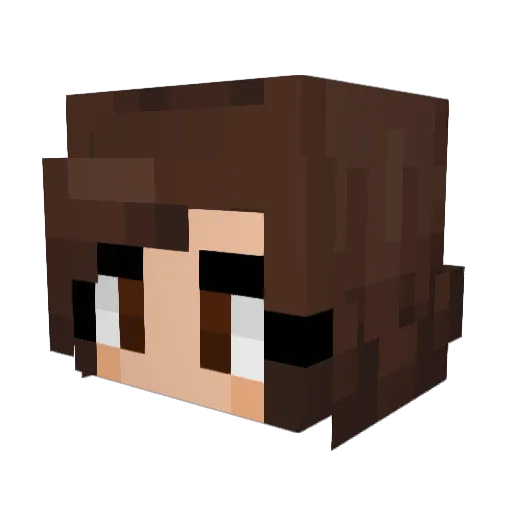 MeiliXi Minecraft avatar head, 3D render