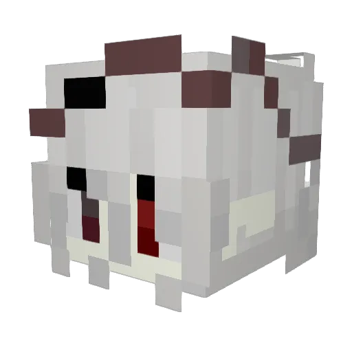 Meililianzi Minecraft avatar head, 3D render