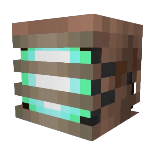 Meilke Minecraft avatar head, 3D render