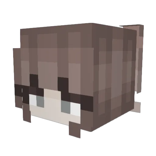 Meilliky Minecraft avatar head, 3D render