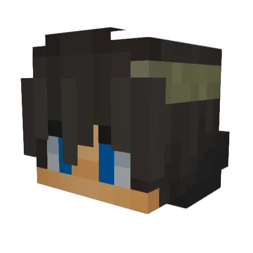 Meilo123 Minecraft avatar head, 3D render