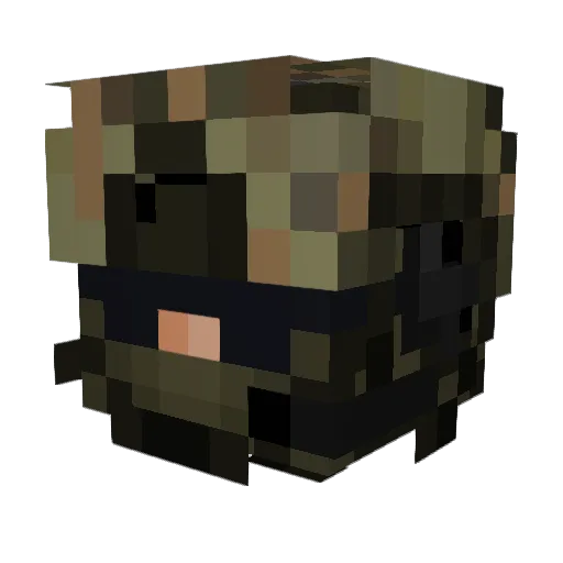 Meilpam Minecraft avatar head, 3D render