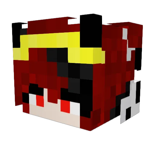 MeilyDeMxOn Minecraft avatar head, 3D render