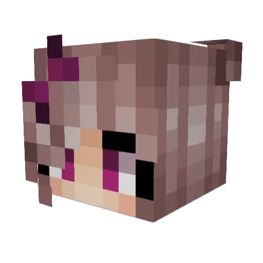 Meilyyy Minecraft avatar head, 3D render
