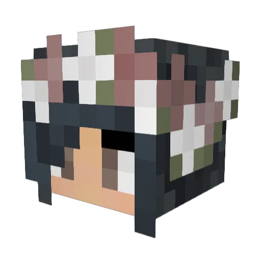 Meimei651 Minecraft avatar head, 3D render