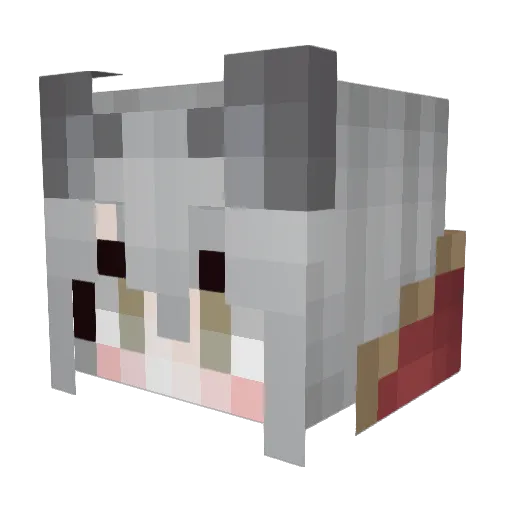 Mein777 Minecraft avatar head, 3D render