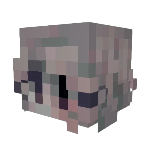 MeinKharft Minecraft avatar head, 3D render