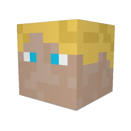 MeinKraft3000 Minecraft avatar head, 3D render