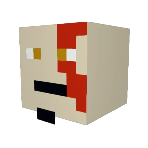 MeinZweibel Minecraft avatar head, 3D render