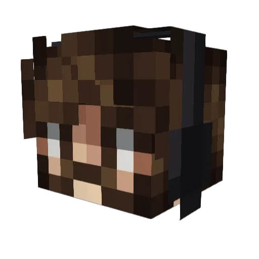 Meinshoke Minecraft avatar head, 3D render