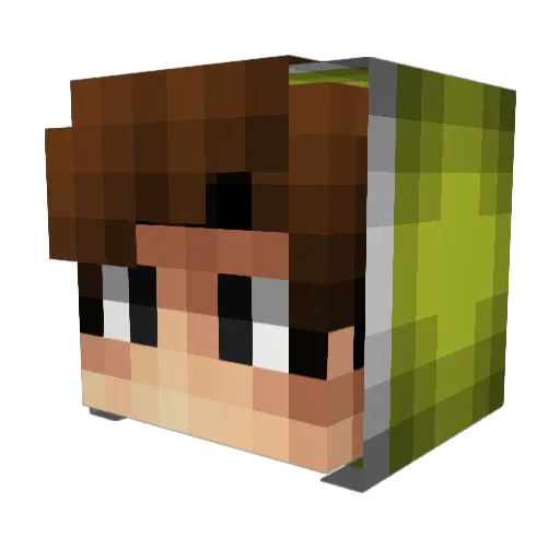 Meinyboy Minecraft avatar head, 3D render