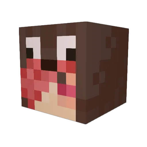 Meiph1s Minecraft avatar head, 3D render