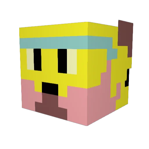 MeireOwO Minecraft avatar head, 3D render