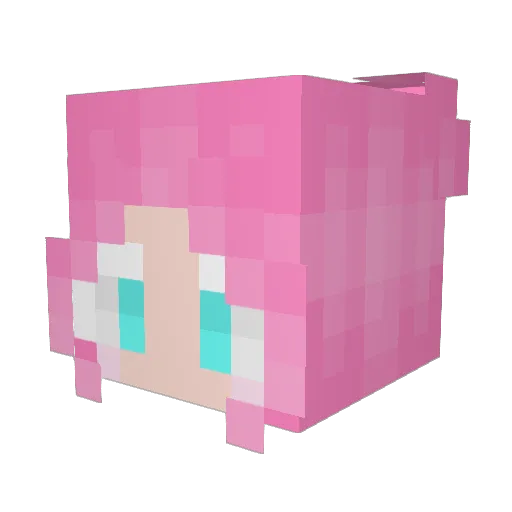 Meiri_Starberry Minecraft avatar head, 3D render
