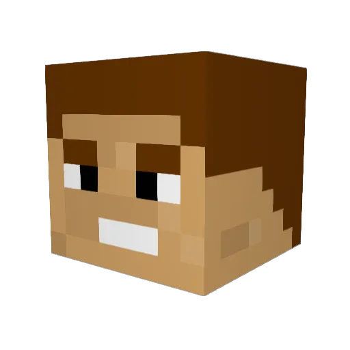 Meisexer Minecraft avatar head, 3D render