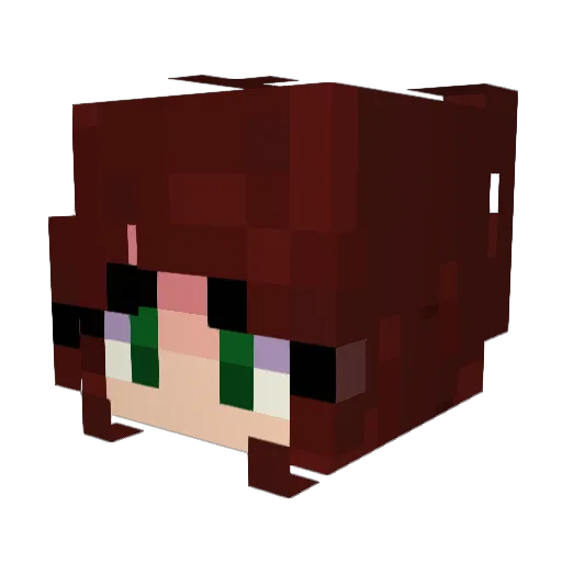 Meish16 Minecraft avatar head, 3D render