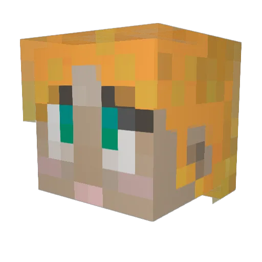 MeismeQ Minecraft avatar head, 3D render